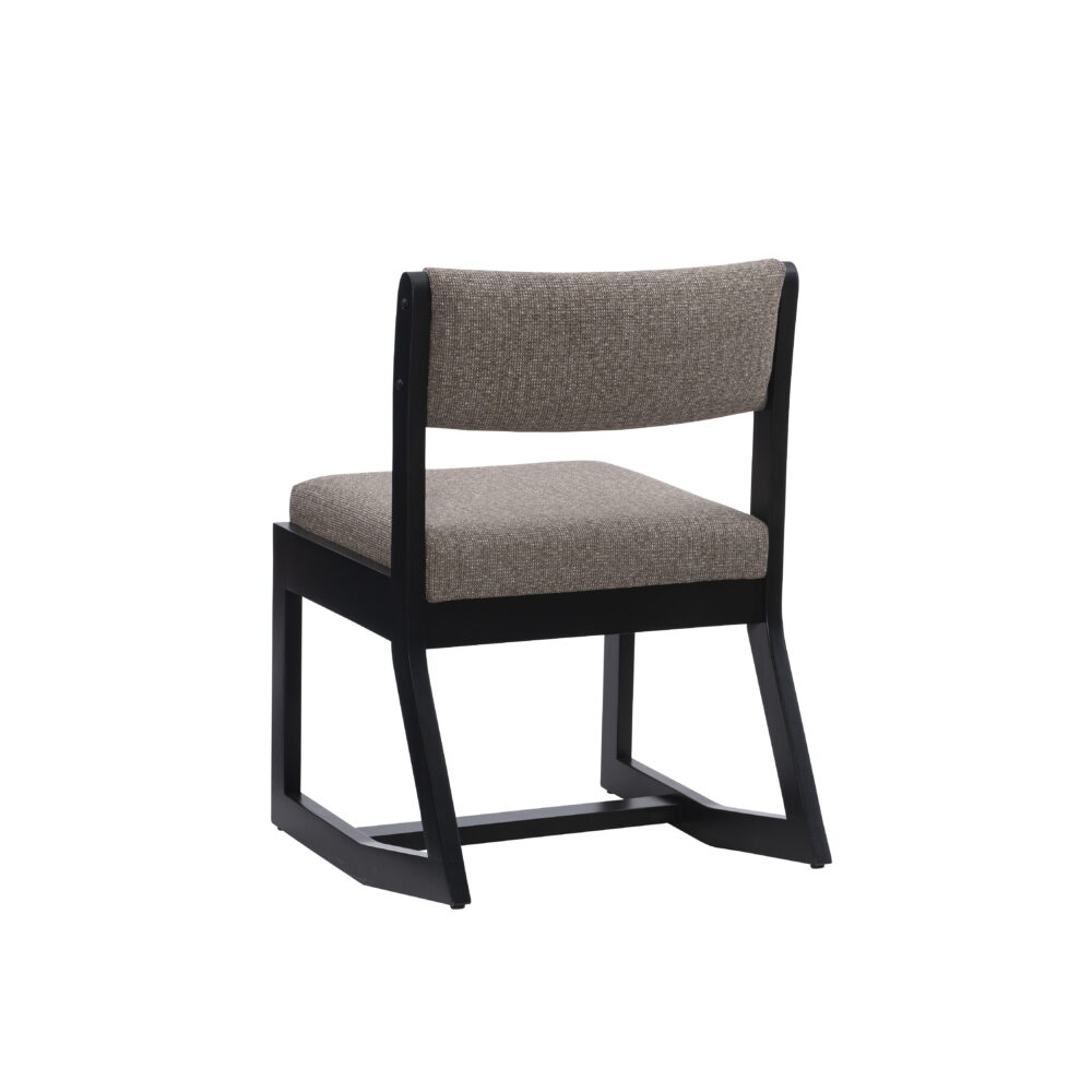 Linon Sutton Modern 2-Position Sled Base Lounge Chair, Beechwood with Stone Fabric - Image 5