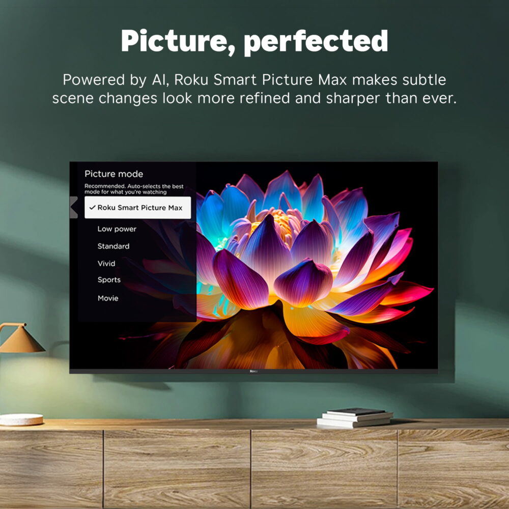 Roku Smart TV 2025 – 55-Inch Plus Series, 4K QLED Mini-LED TV – Roku TV with Enhanced Voice Remote - Image 6