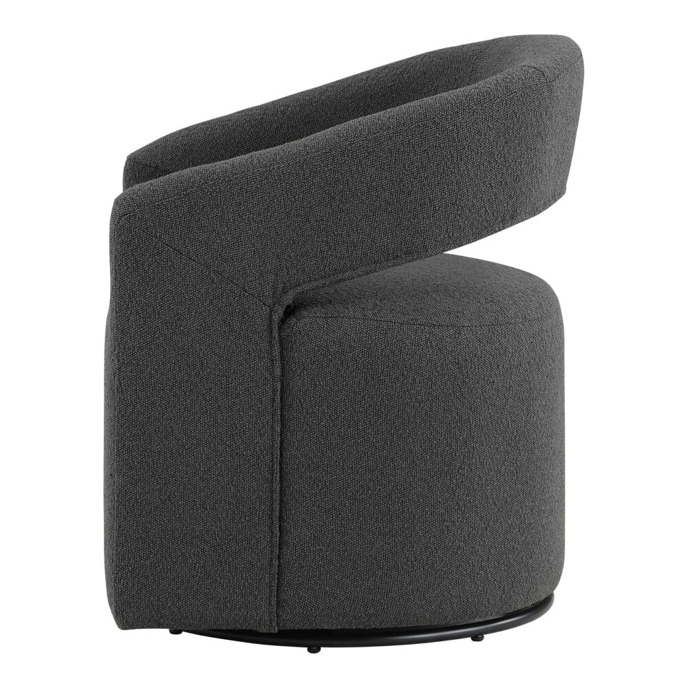 Furniture of America Cape Upholstered Indoor Boucle Fabric Swivel Armchairs & Accent Chairs, Gray - Image 4