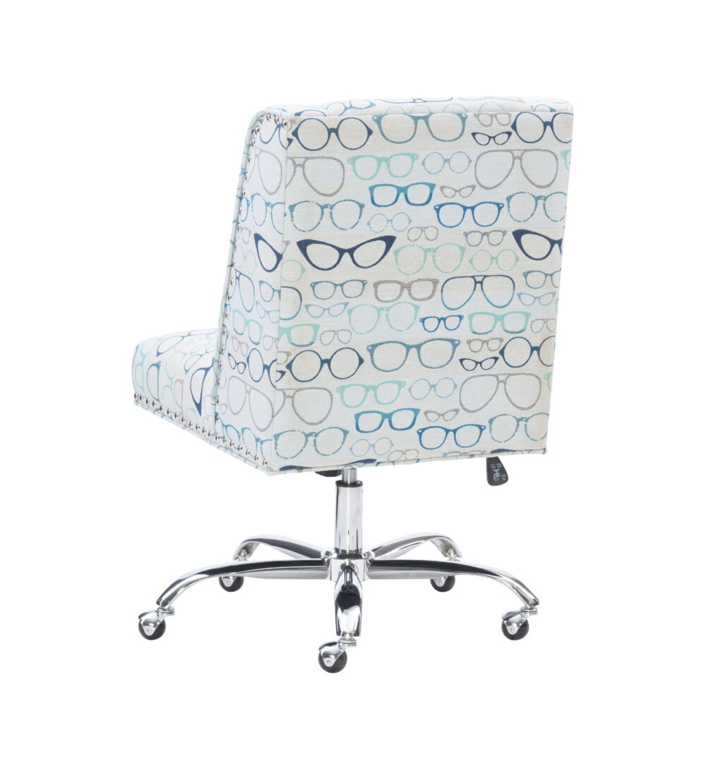 Belen Kox Draper Office Chair, Glasses Print - Image 7