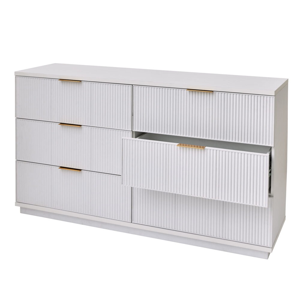 Better Homes and Gardens Lillian 6 Drawer Dresser, White - Image 3