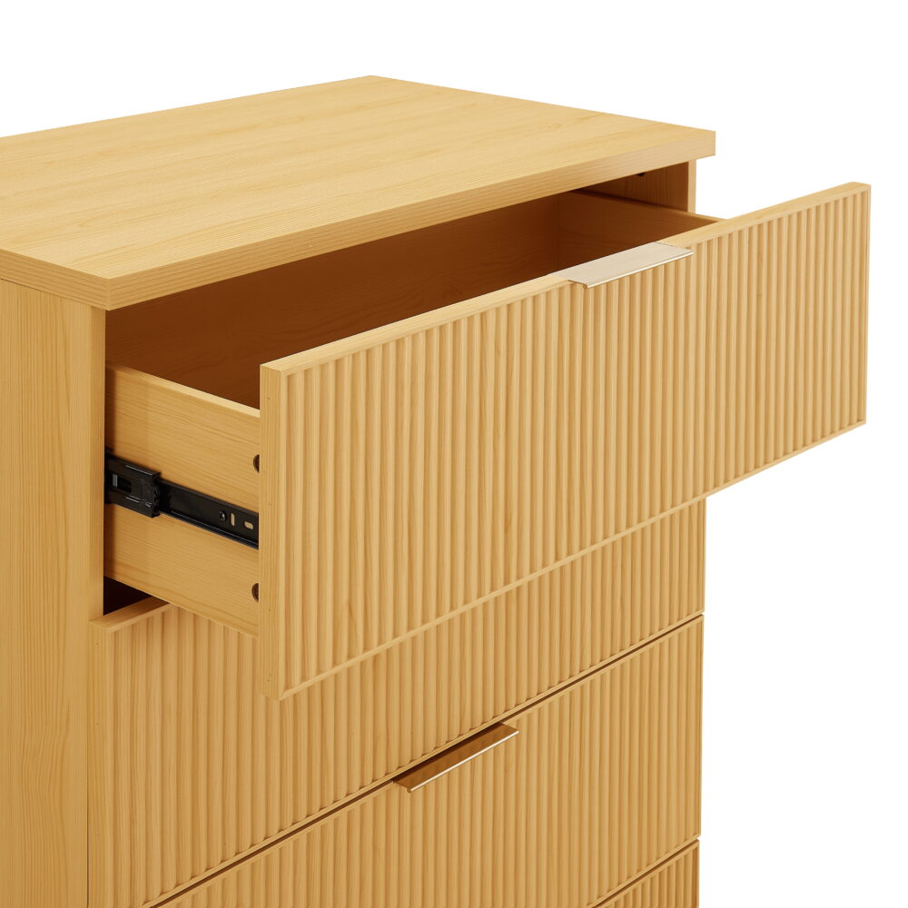 Better Homes & Gardens Lillian Fluted 4 Drawer Dresser, Natural Pine - Image 6