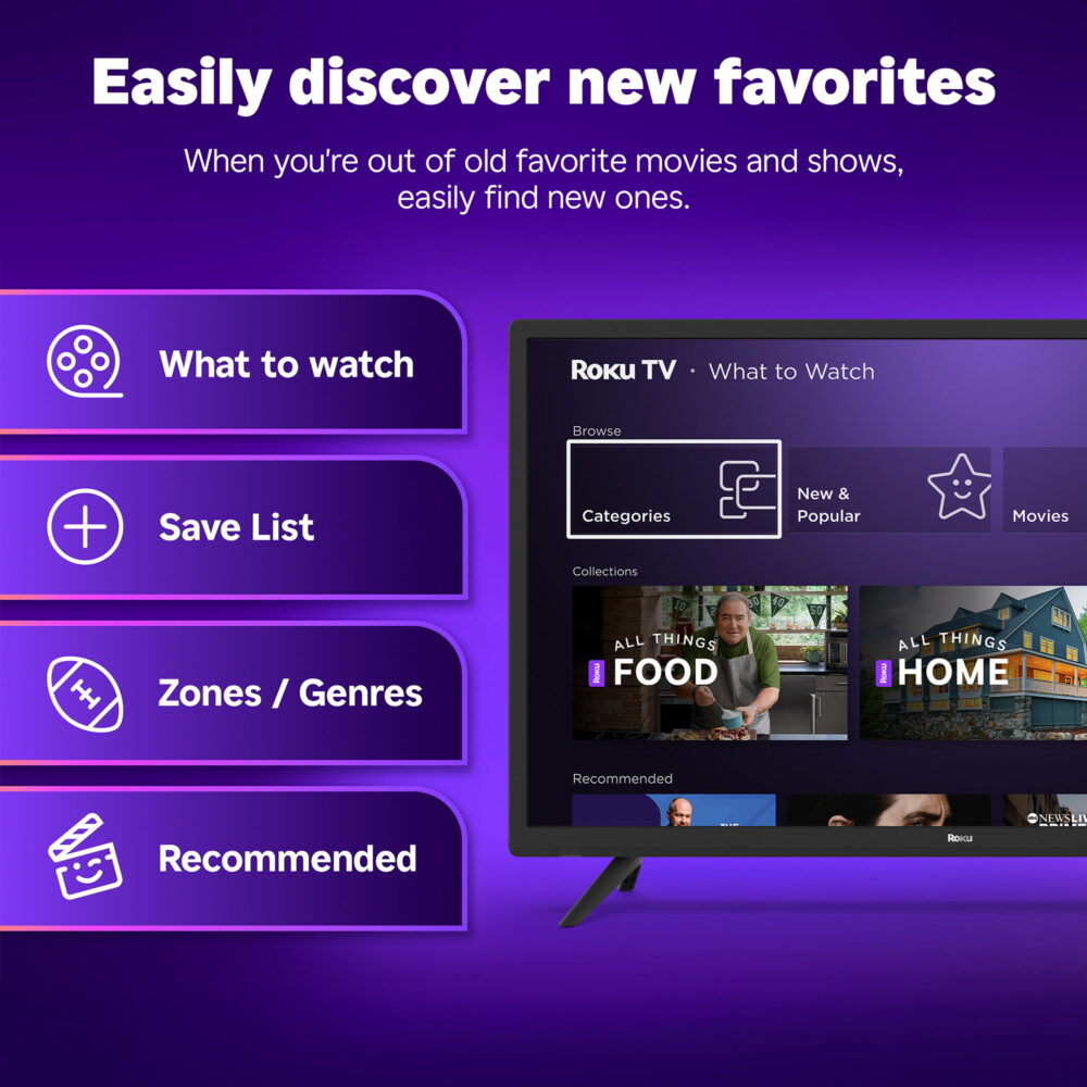 Roku Smart TV 2025 – 75-Inch Select Series, 4K HDR TV – Roku TV with Enhanced Voice Remote - Image 7
