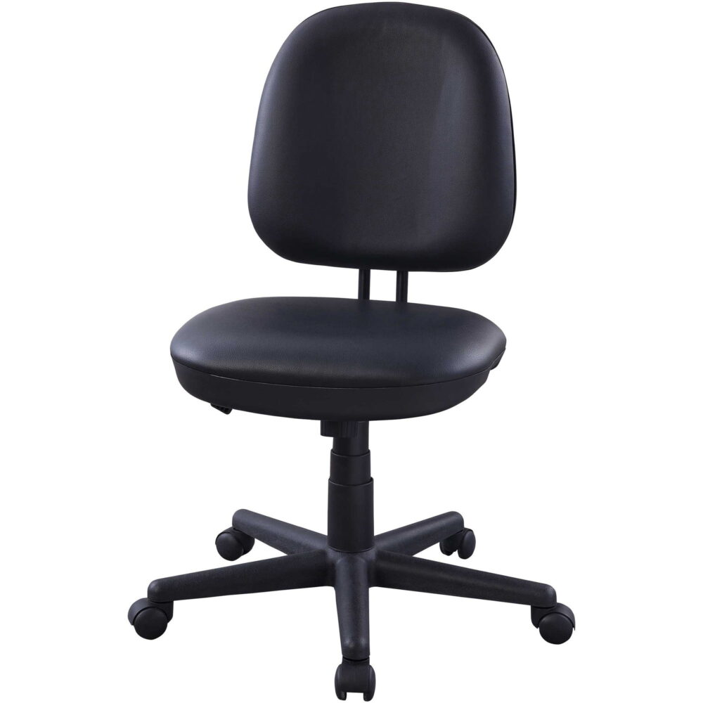 Lorell, Vinyl Task Chair, 1 Each, Black - Image 3