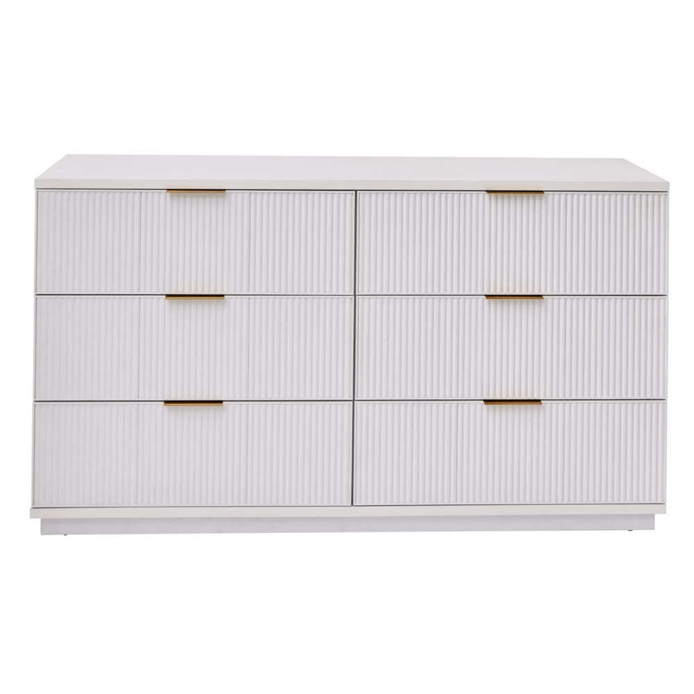 Better Homes and Gardens Lillian 6 Drawer Dresser, White - Image 2