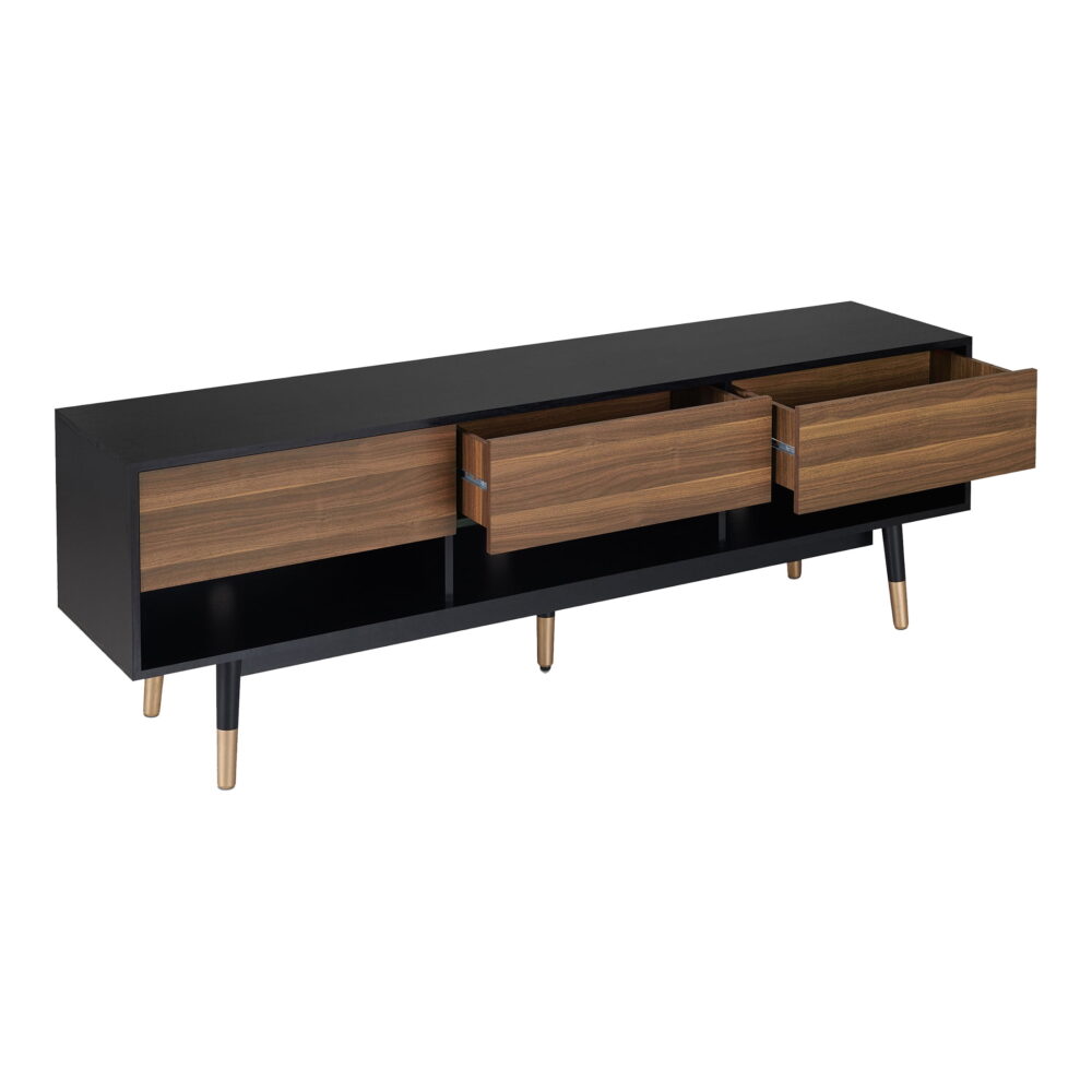 Furniture of America Zuna 3-Drawer TV Stand for TVs up to 70", Black - Image 6