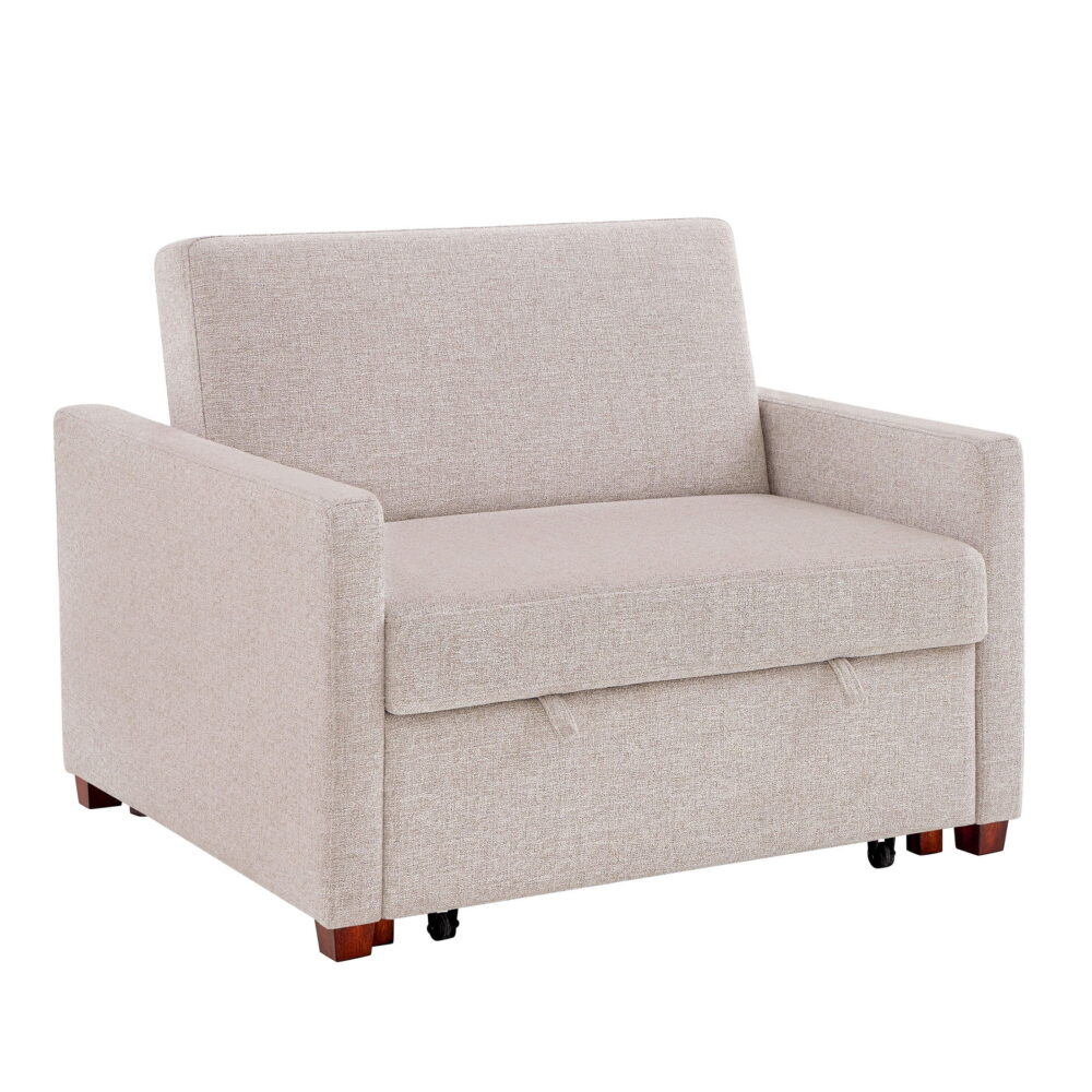 Better Homes & Gardens Nolan Pull Out Sleeper Accent Chair, Wheat - Image 3