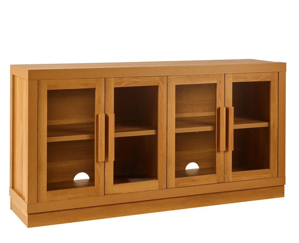 Better Homes & Gardens Ezra TV Stand for TV's up to 70", Light Honey finish - Image 2