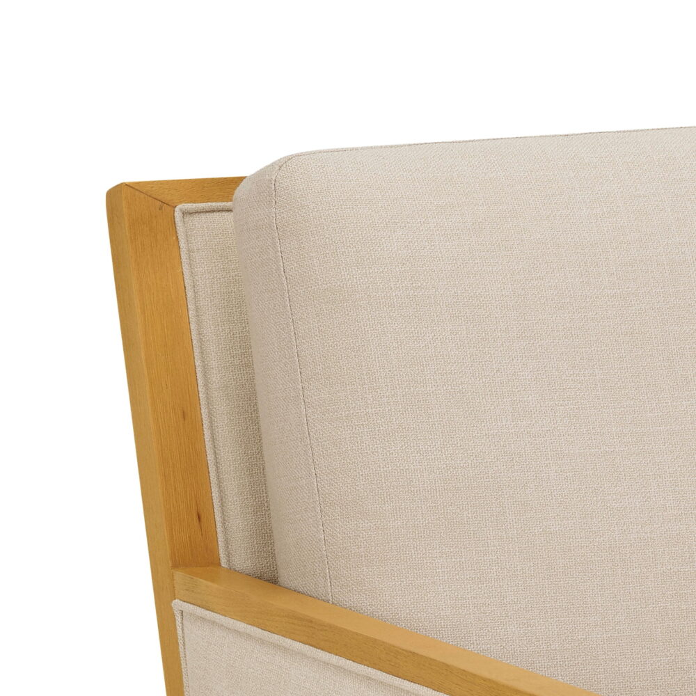 Better Homes & Gardens Windsor Linen Accent Chair, Light Honey Wood - Image 4