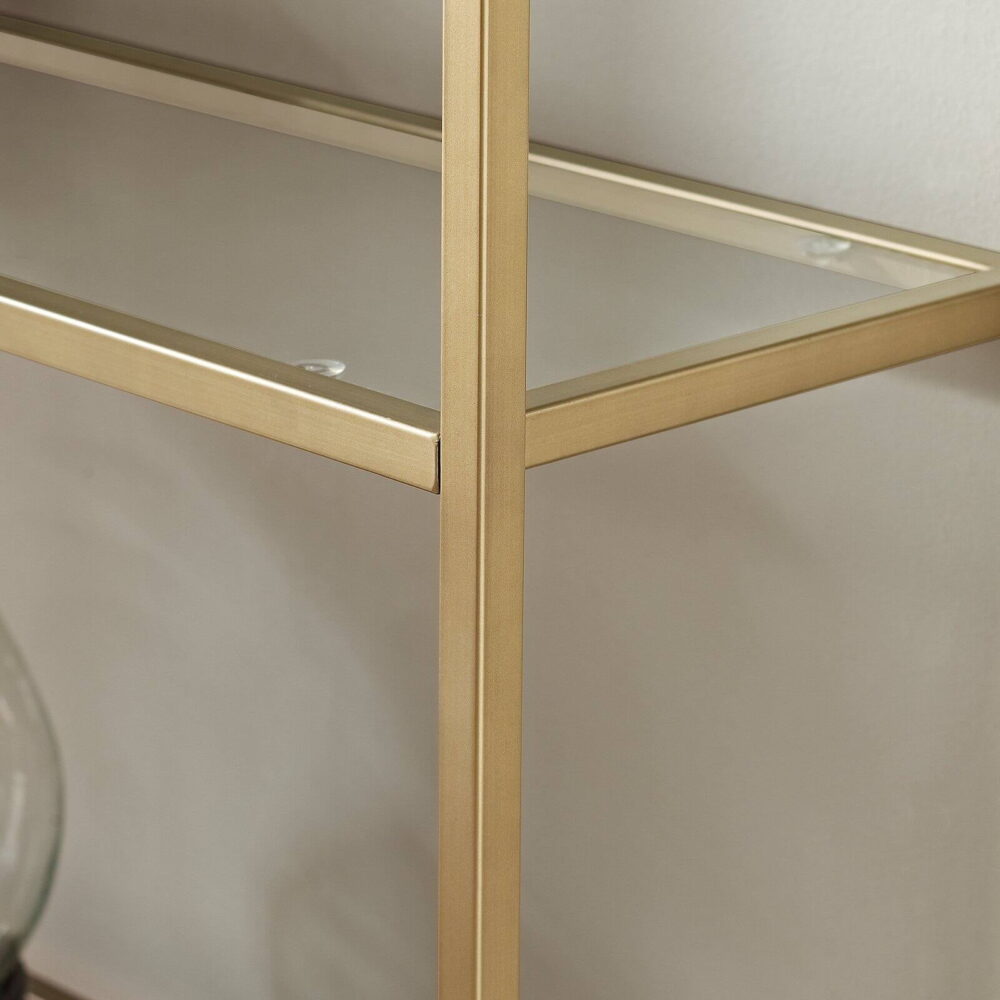 Crosley Furniture Aimee Bookshelf with Glass Shelves, Bookcase Storage - Image 2