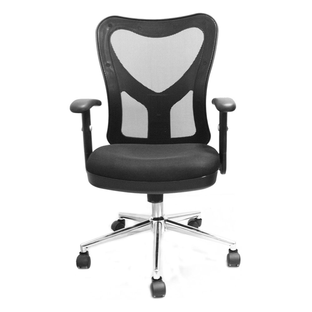 Techni Mobili High Back Mesh Office Chair with Chrome Base, Black RTA-0098M-BK - Image 5