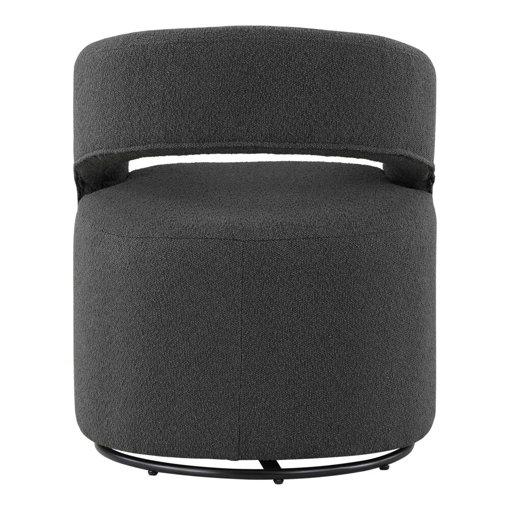 Furniture of America Cape Upholstered Indoor Boucle Fabric Swivel Armchairs & Accent Chairs, Gray - Image 5