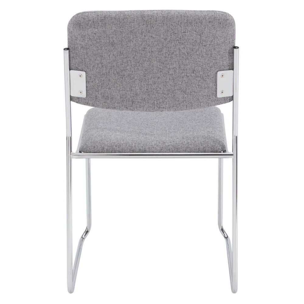 (4 Pack) NPS 8600 Series Fabric Padded Signature Stack Chair, Classic Gray - Image 4