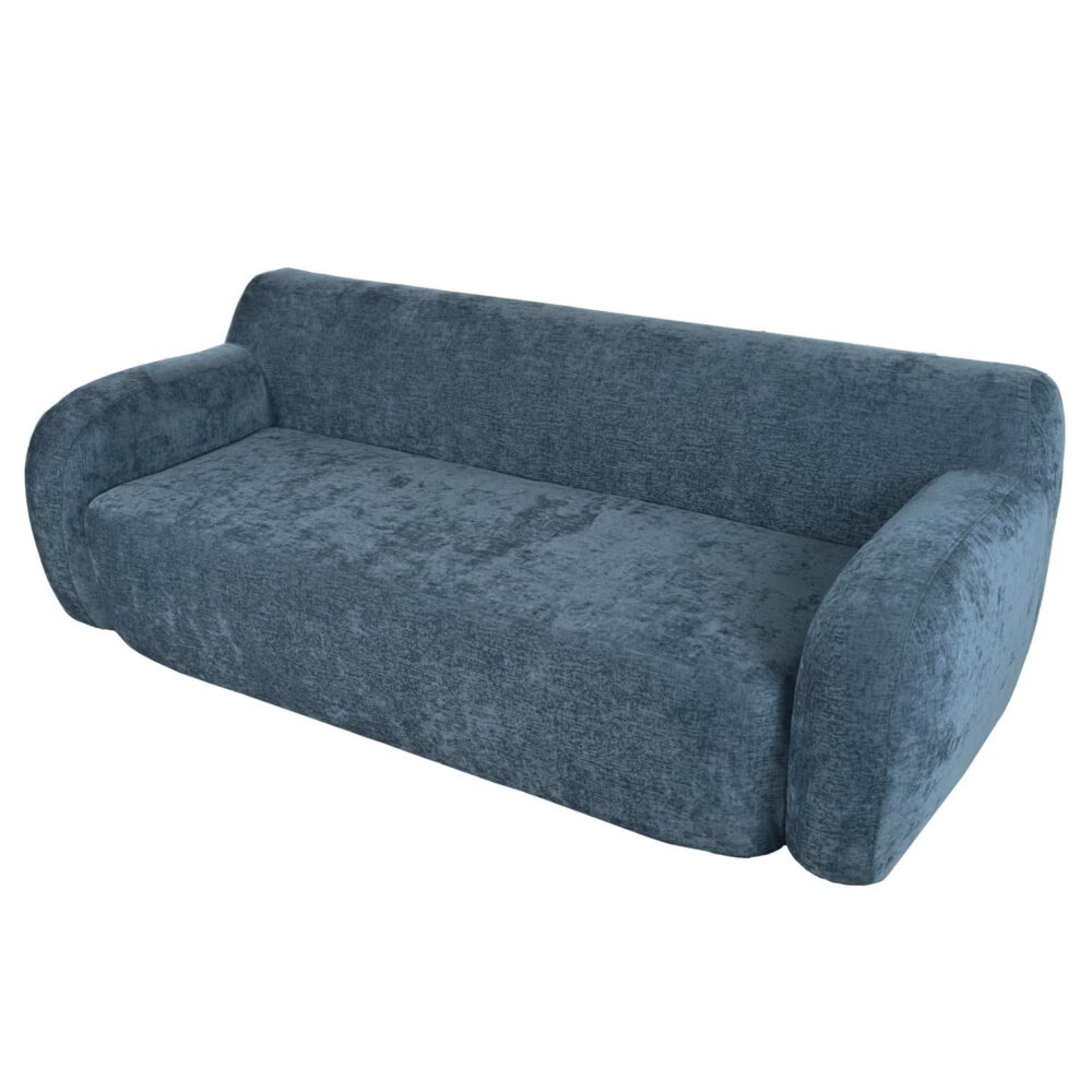 Modern Sofa Couch,Compression Sofa,3-Seat Upholstered Sofa Furniture for Small Space,Apartment,No Assembly Required,Dark Blue - Image 6