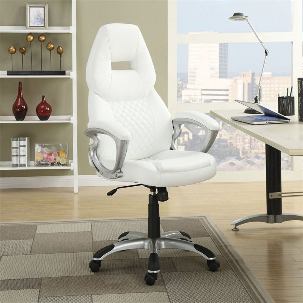 Coaster Bucket Set Office Seat Leather Swivel Chair - Image 2
