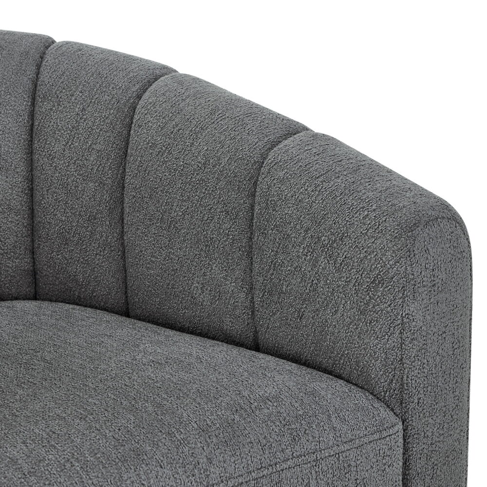 Better Homes & Gardens Lillian Accent Swivel Chair, Charcoal Boucle - Image 5