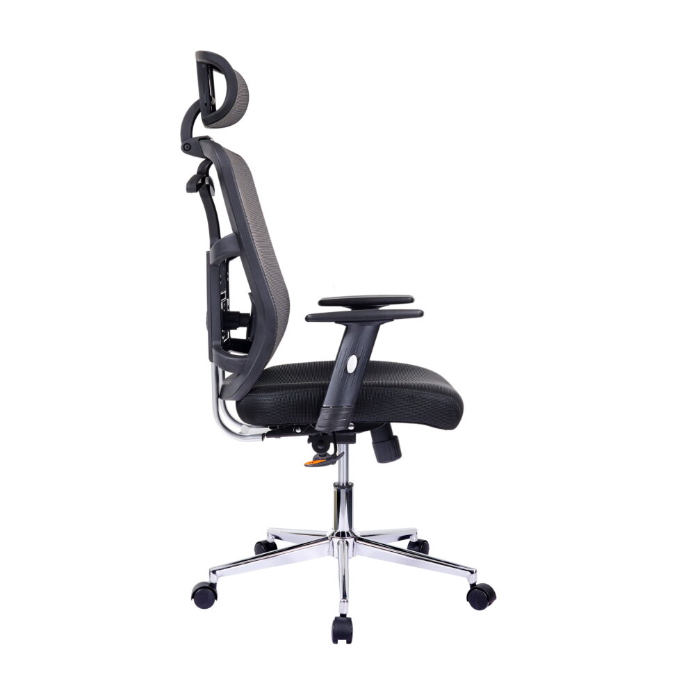 Techni Mobili High-Back Executive Fabric Mesh Office Chair with Arms in Black RTA-1010-BK - Image 7