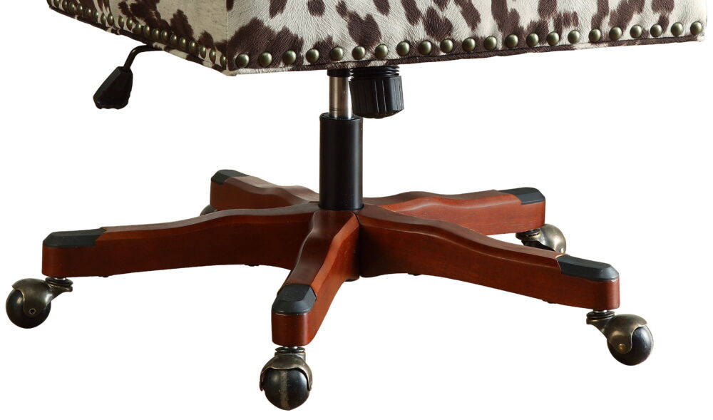 Linon Draper Office Chair, Cowhide Print, Multiple Color & Base Options - Image 5