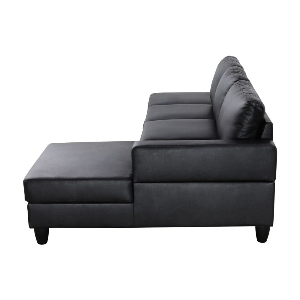 Hommoo L-Shaped Sectional Couch, Living Room Furniture Suitable for Small Space,Black(No Ottoman) - Image 5