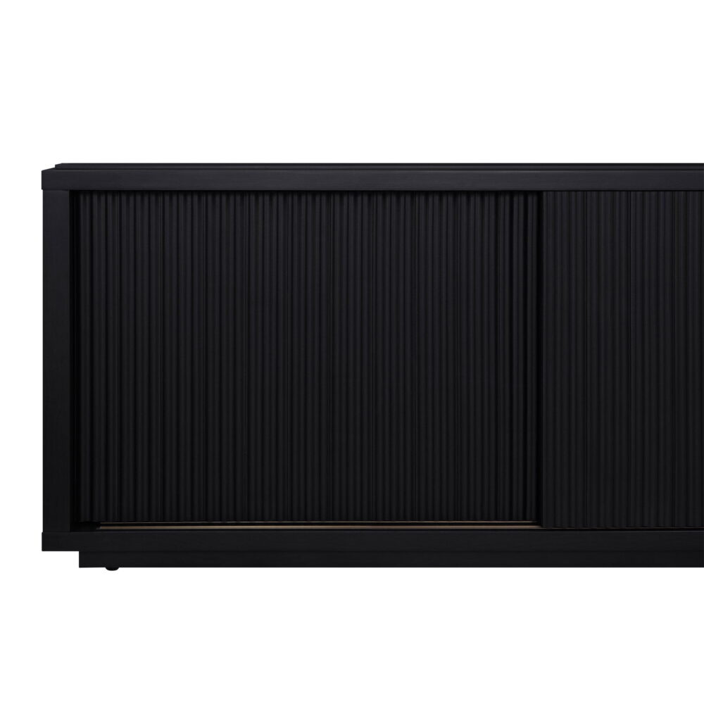 Beautiful Fluted TV Stand for TV’s up to 70” by Drew Barrymore, Rich Black Finish - Image 4