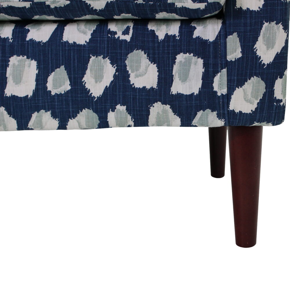 Mainstays Kinley Lounge Arm Chair, Blue Polyester Fabric - Image 5