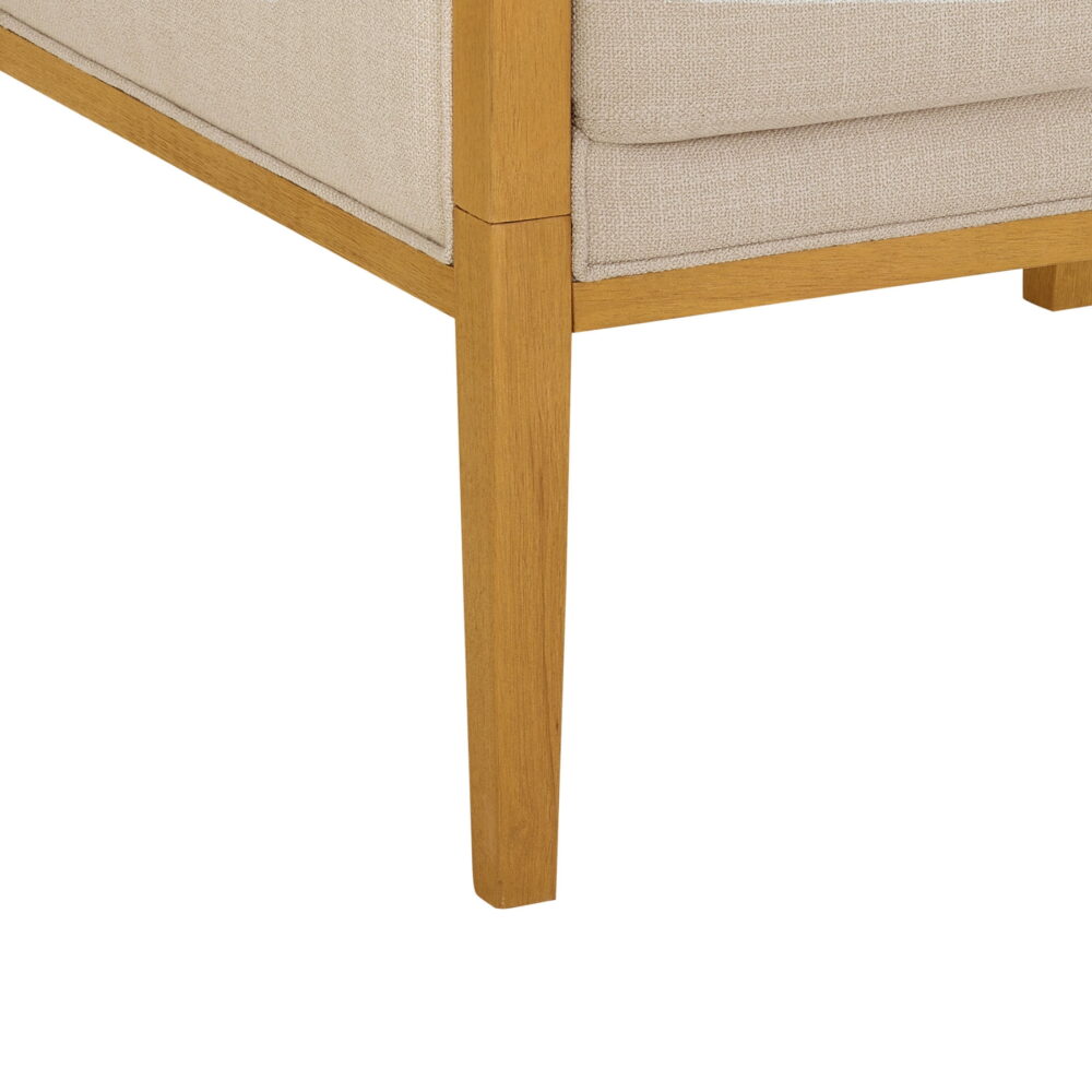 Better Homes & Gardens Windsor Linen Accent Chair, Light Honey Wood - Image 6
