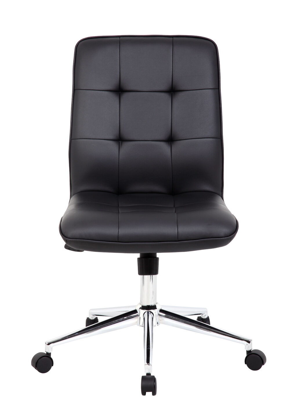 Boss Office Products Modern Faux Leather Tufted Ergonomic Office Swivel Chair, Black - Image 4