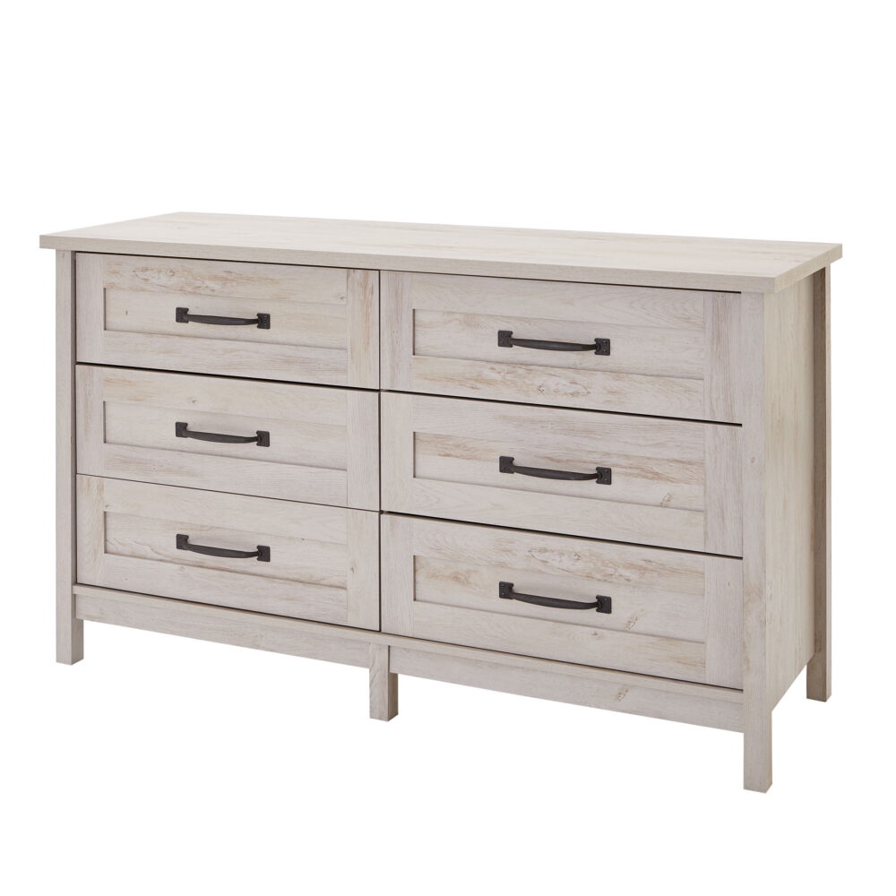Better Homes & Gardens Modern Farmhouse 6-Drawer Dresser, Rustic White Finish - Image 5