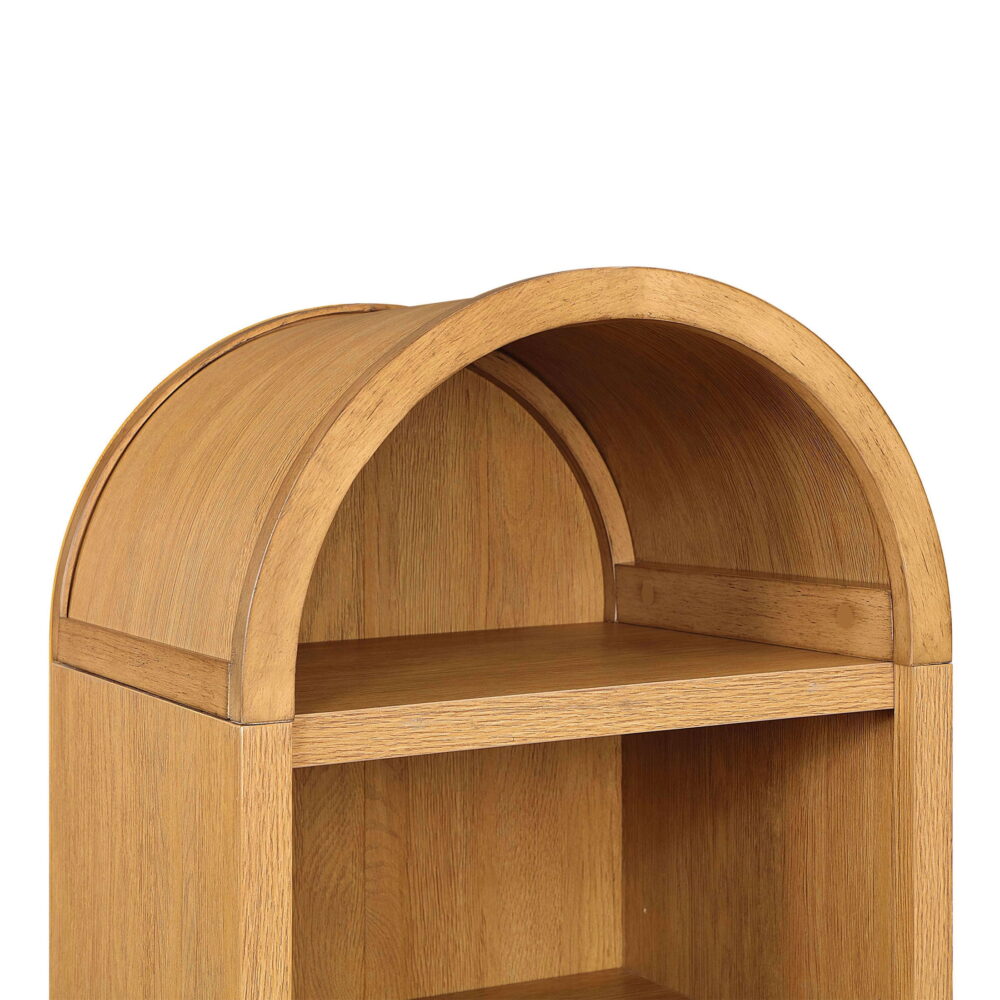 Better Homes & Gardens Juliet Narrow Arch Bookcase, Light Honey Finish - Image 4