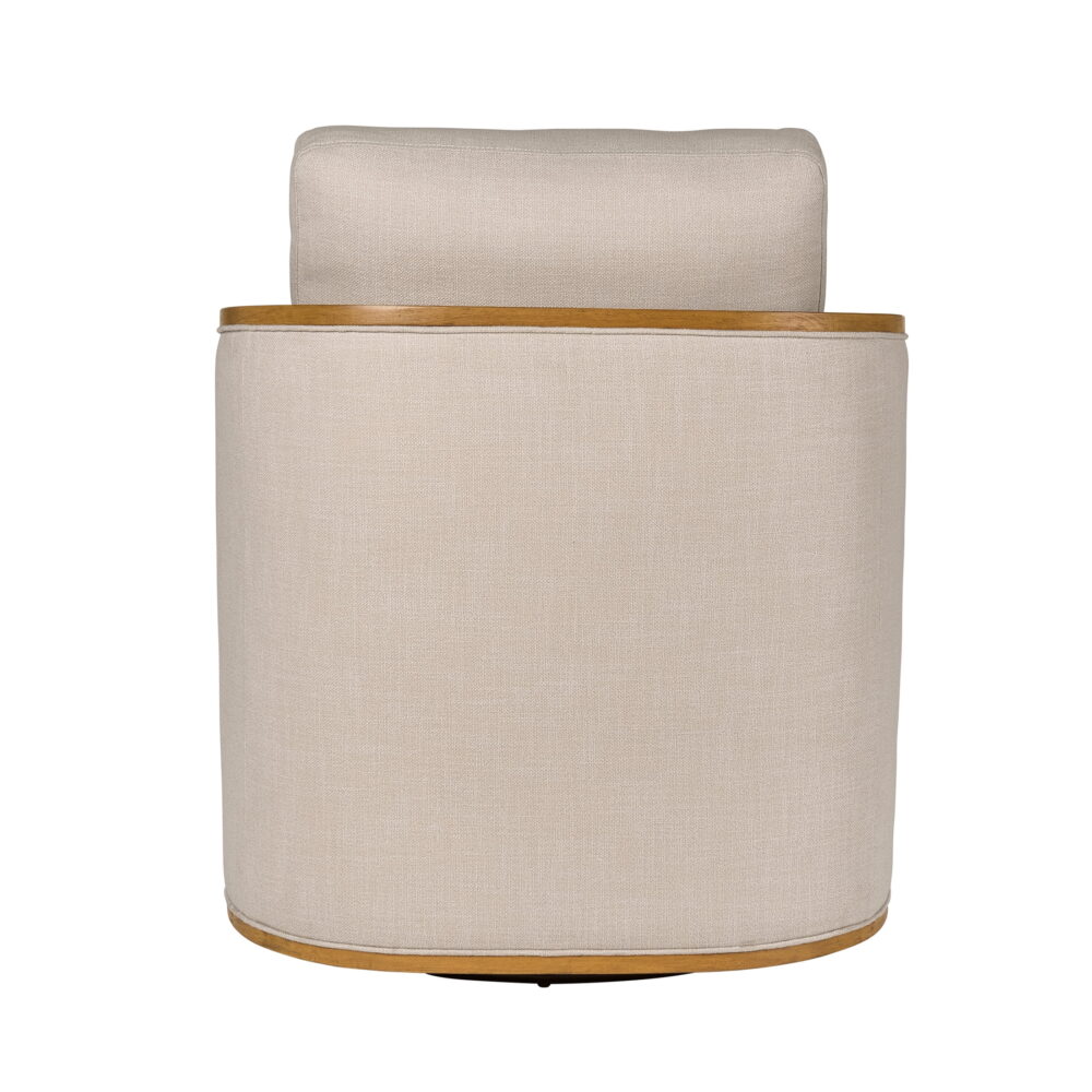 Better Homes & Gardens Windsor Swivel Accent Chair, Cream - Image 4