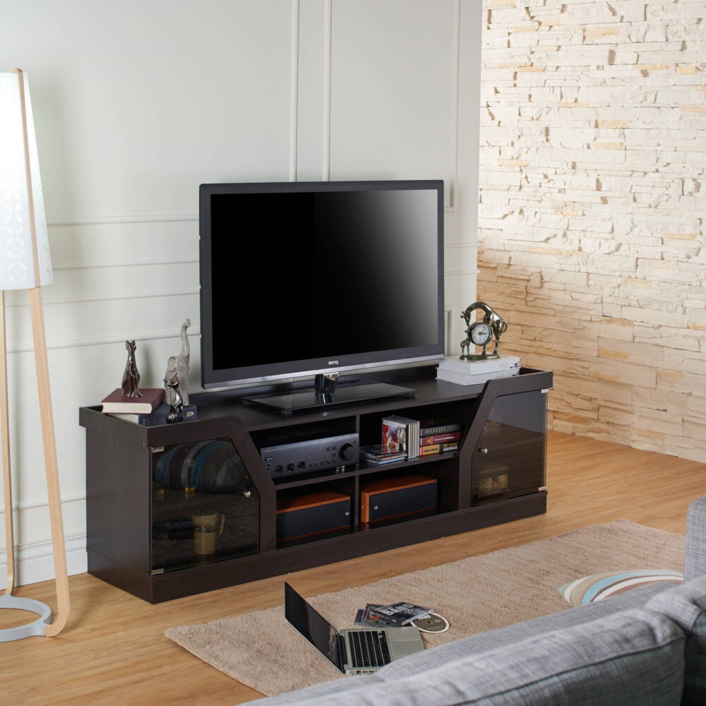 Furniture of America Faullin TV Stand for TVs up to 78", Espresso - Image 2
