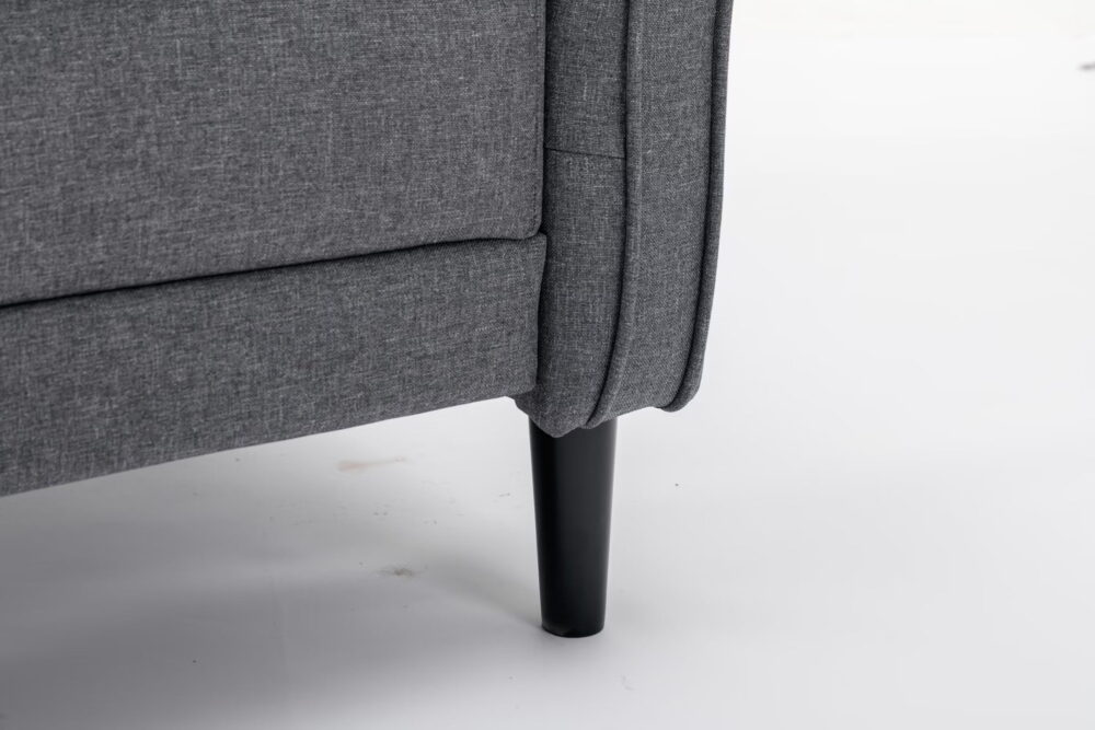 Mainstays Barlow Futon, Linen Fabric, Gray, 76.3" - Image 7