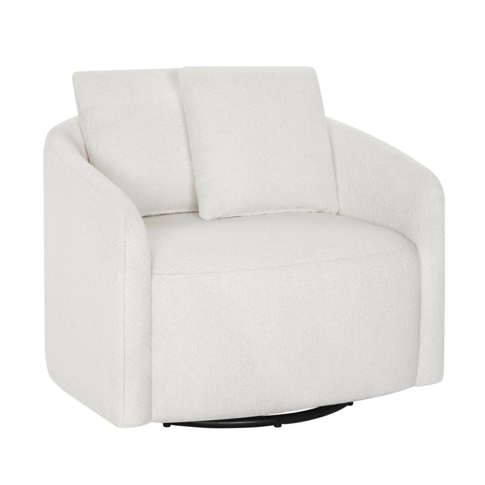 Beautiful Drew Kids Accent Chair by Drew Barrymore, Cream Bouclé Fabric - Image 4