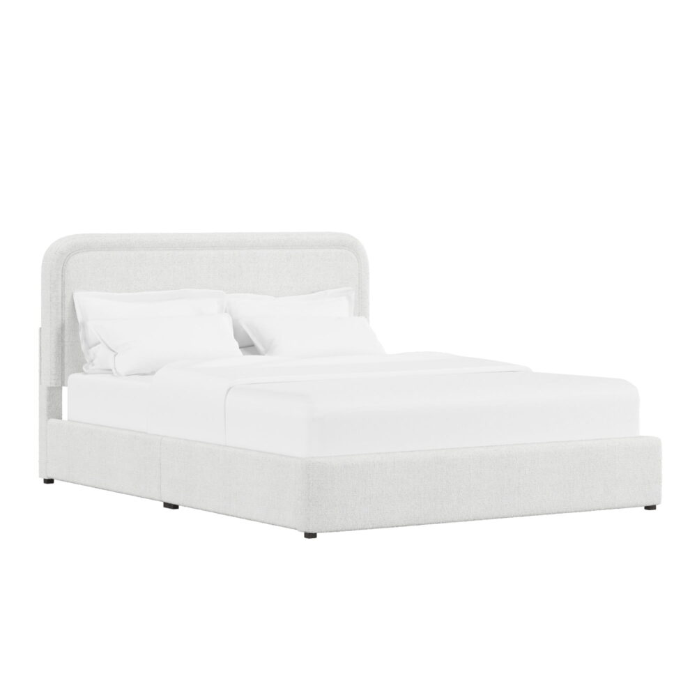 Better Homes & Gardens Juliet Queen Boucle Platform Bed, Ivory - Image 3
