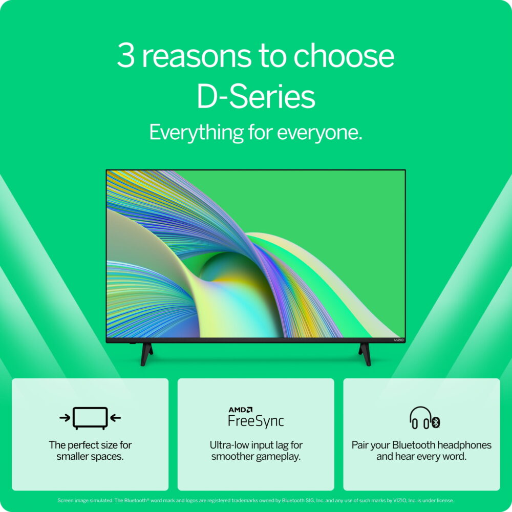 VIZIO 24" Class HDTV (1080p) Smart LED-LCD TV (D24FM-K01) - Image 3