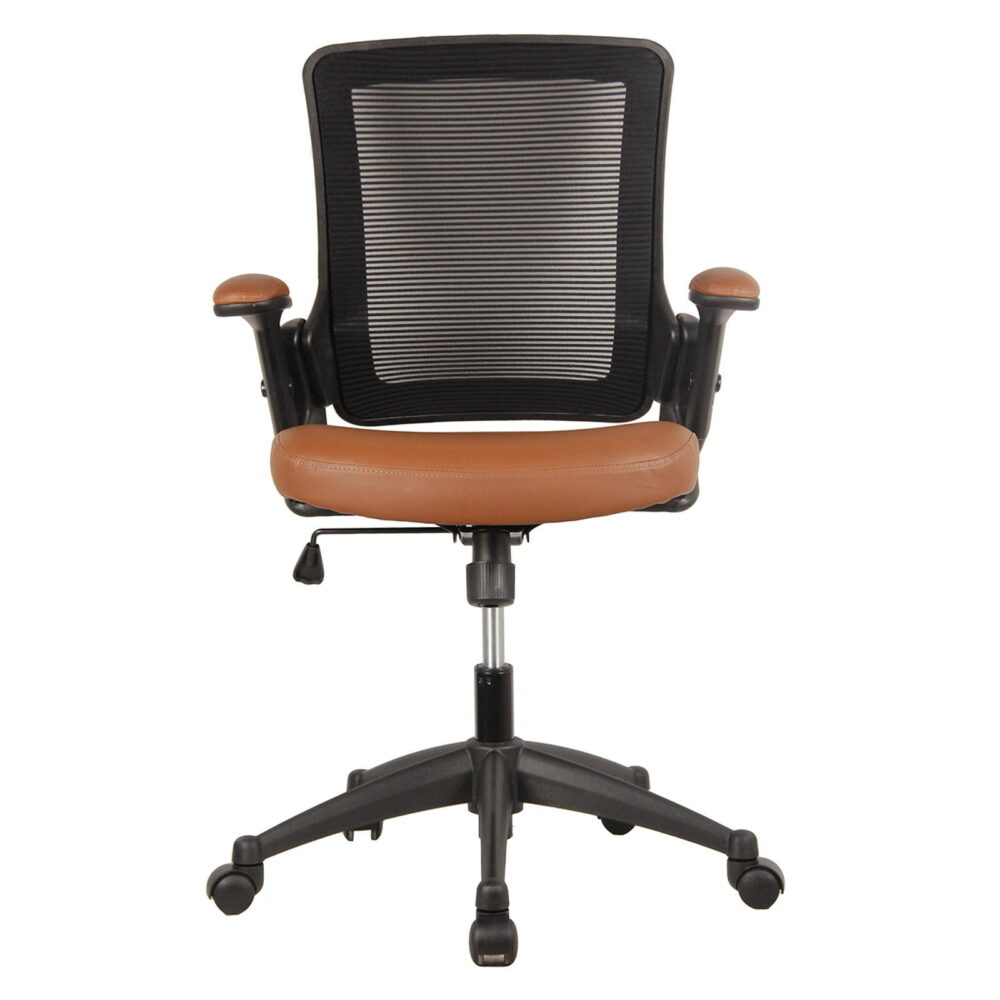 Techni Mobili Mid-Back Mesh Task Office Chair, Brown - Image 5