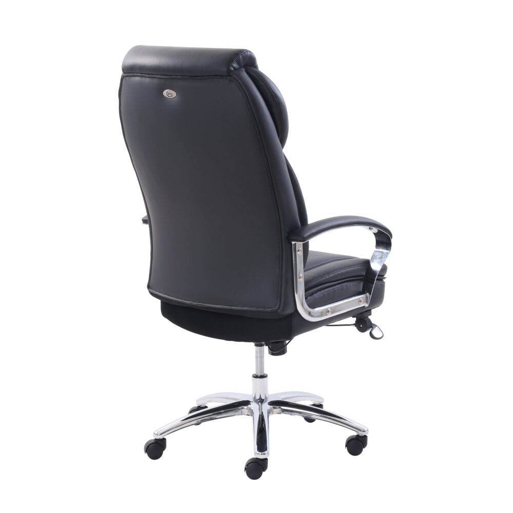 Serta Big & Tall Office Chair, Bonded Leather, Black - Image 3