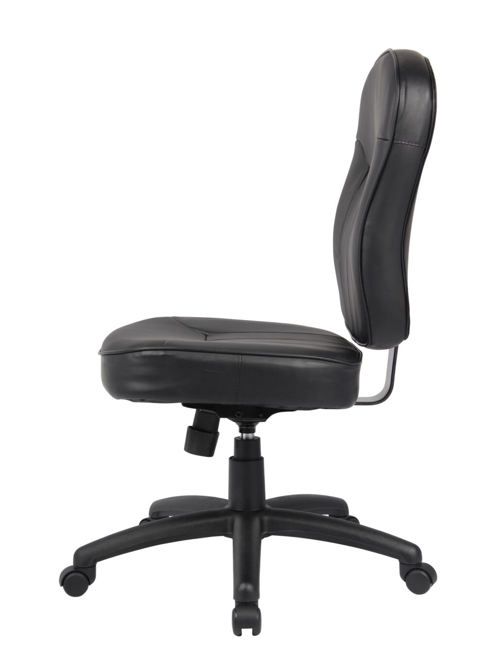Boss Office Products LeatherPlus Task Chair with Casters, Black - Image 4