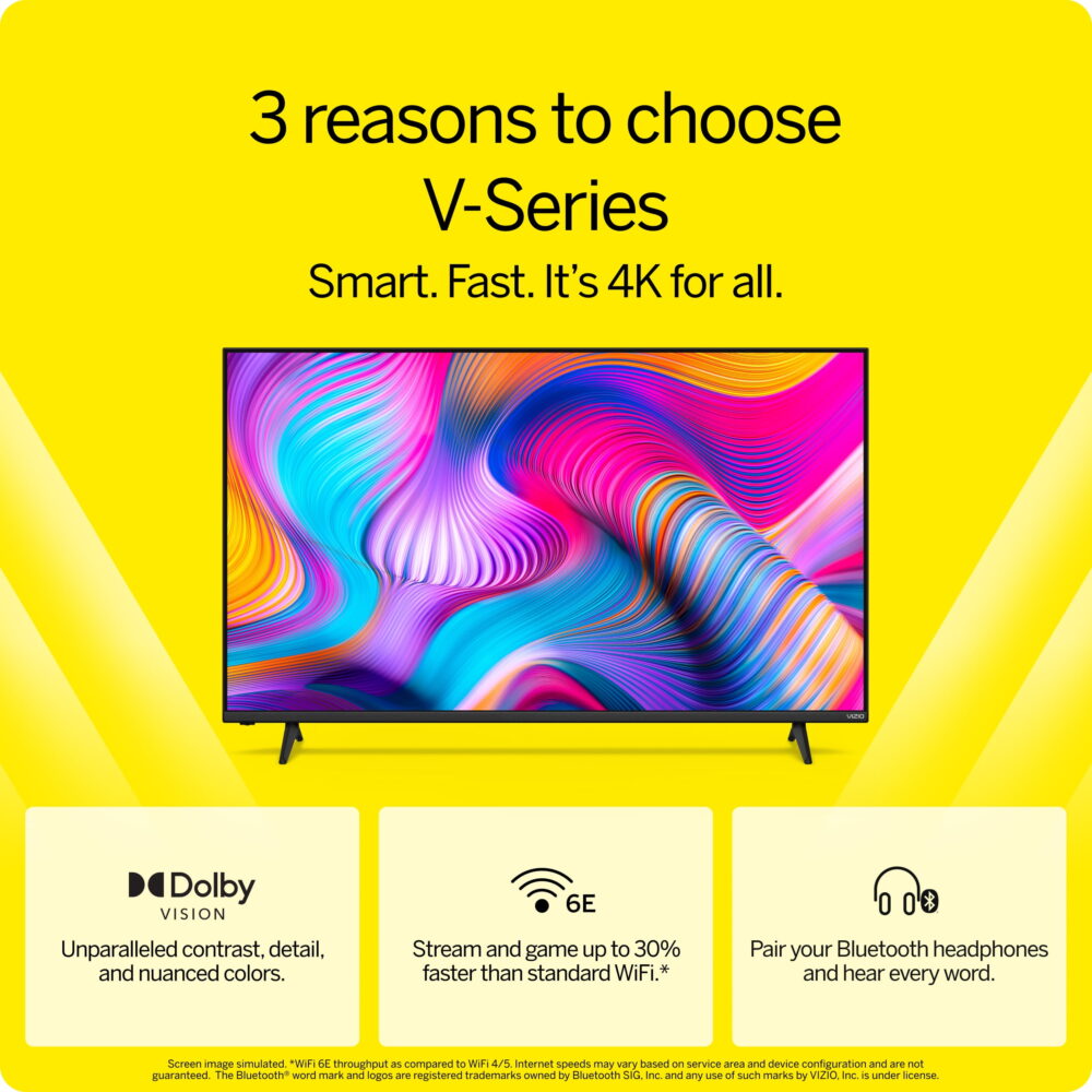 VIZIO 43" Class V-Series 4K LED HDR Smart TV 2023 V435M-K04 - Image 4