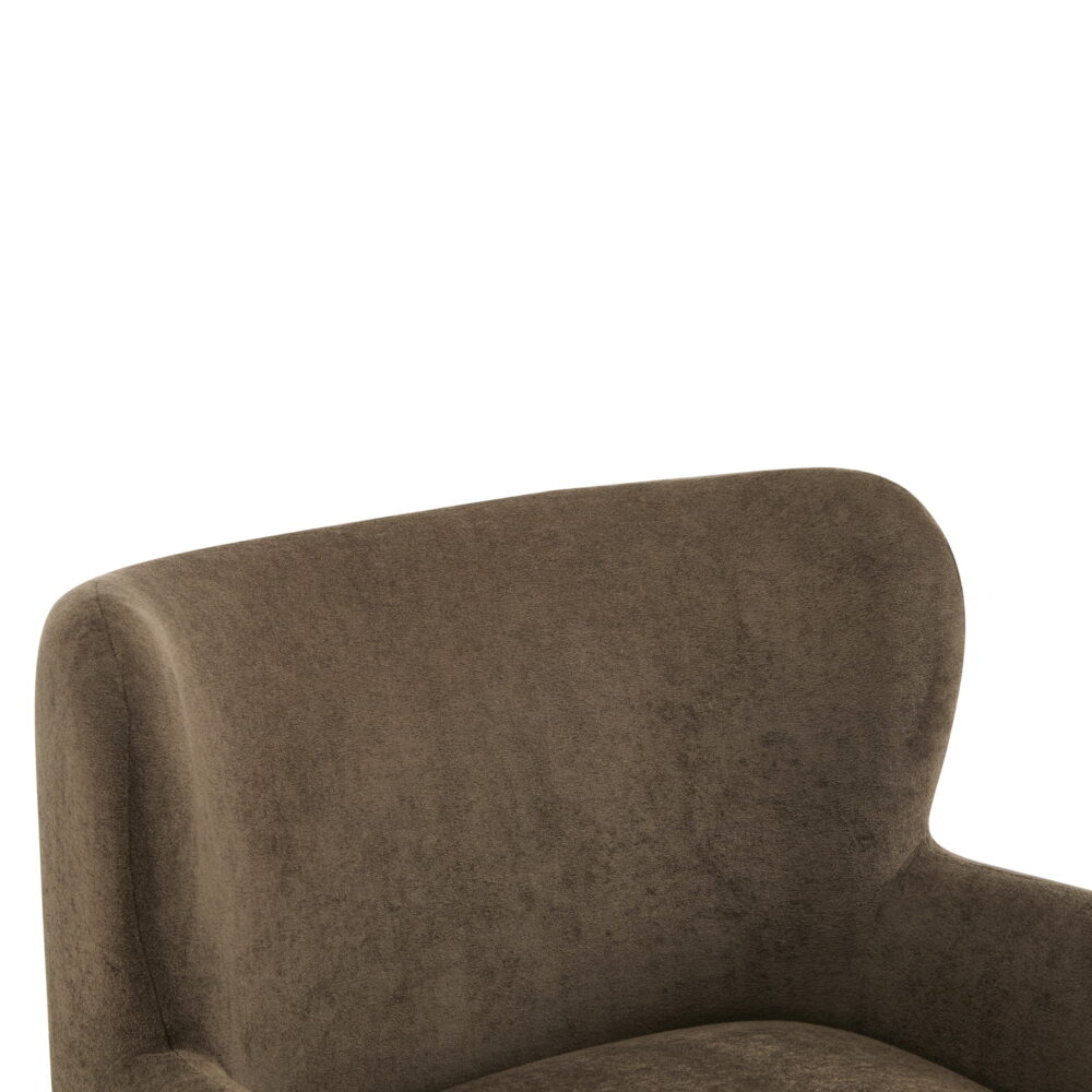 Christopher Knight Home Mid-Century Modern Velvet Wingback Accent Chair with Birch Legs, Brown - Image 6
