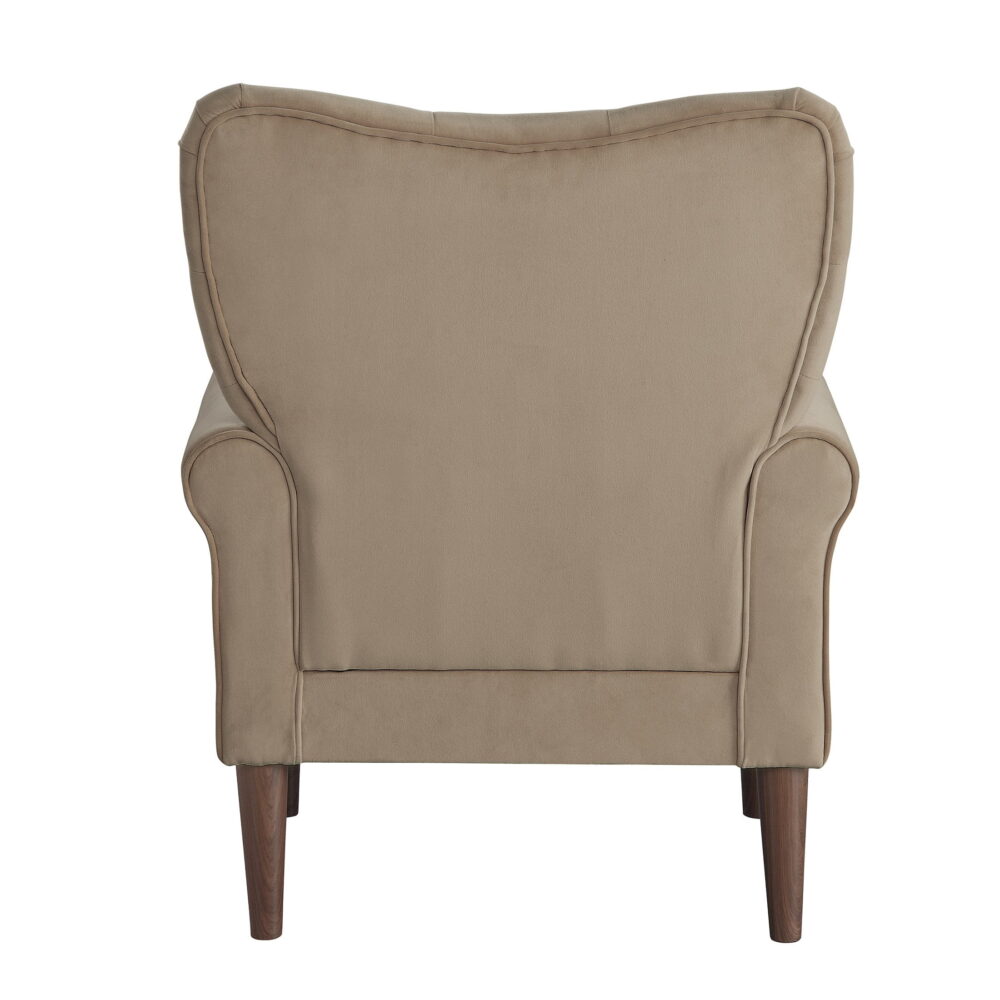 OakvillePark Primrose Velvet Fabric Upholstered Accent Chair, Brown - Image 5