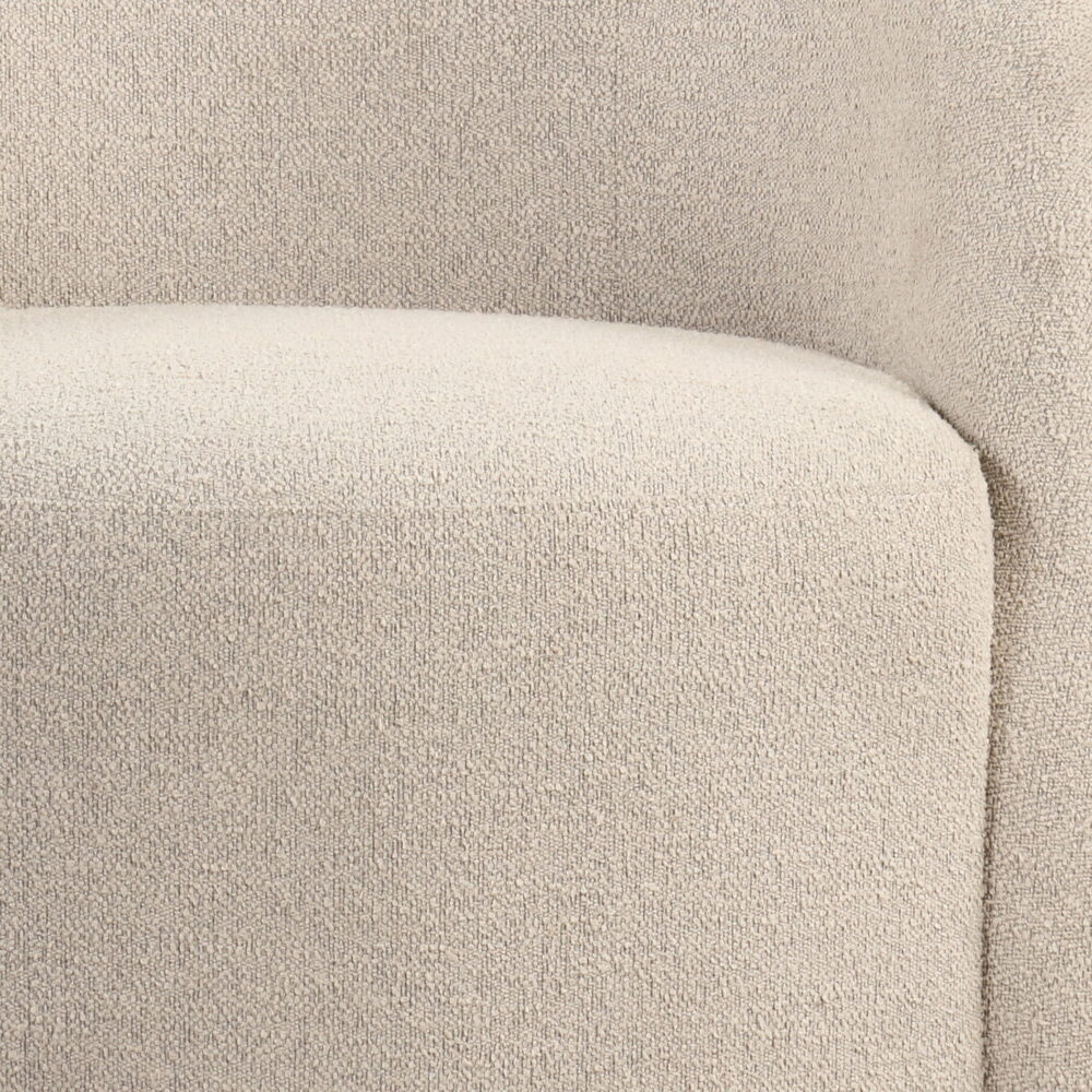 Lifestyle Solutions Briars Art Deco Style Swivel Accent Chair, Khaki Boucle Fabric - Image 4