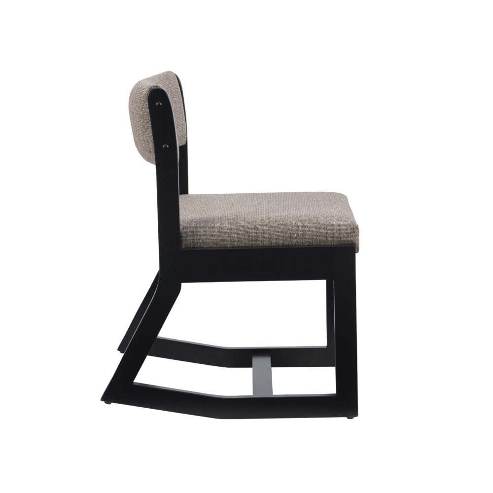 Linon Sutton Modern 2-Position Sled Base Lounge Chair, Beechwood with Stone Fabric - Image 7
