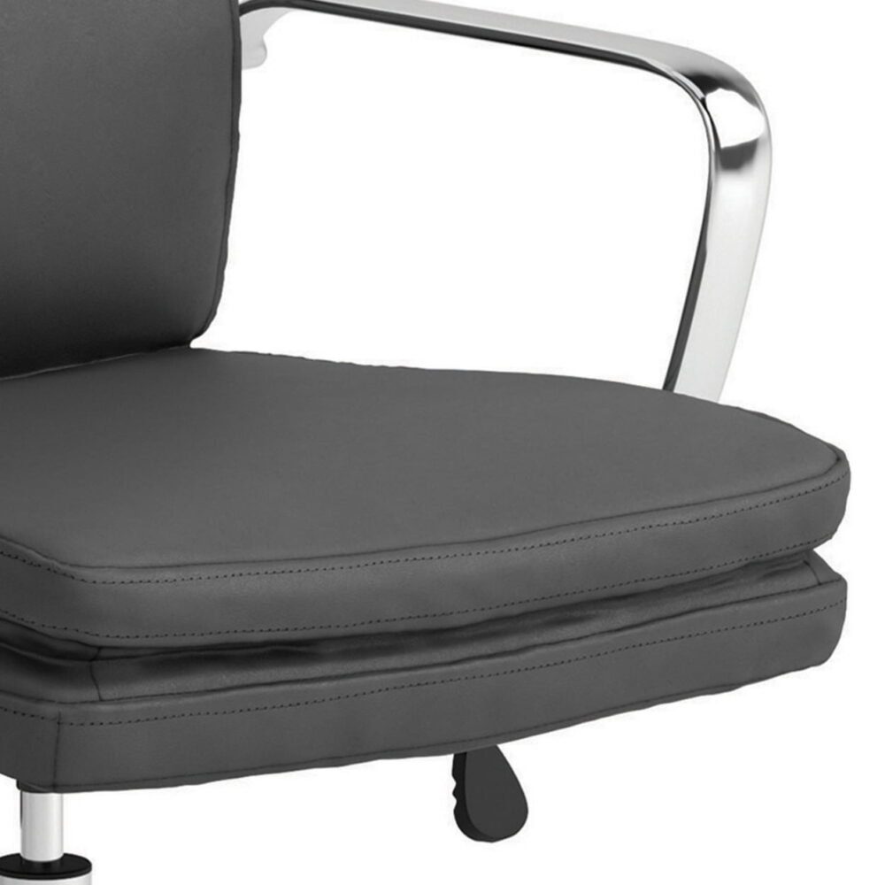 Ximena High Back Upholstered Office Chair Grey - Image 2