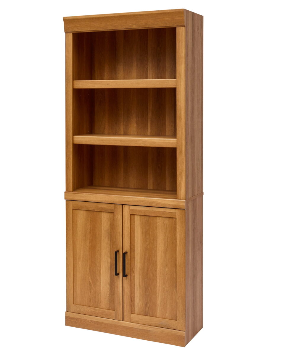 Better Homes & Gardens Glendale 5-Shelf Bookcase With Doors, Light Honey Finish - Image 2