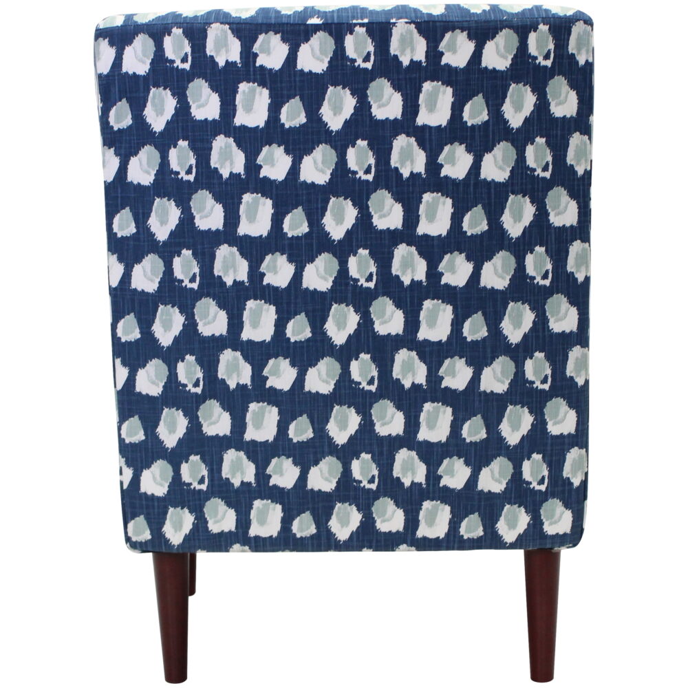 Mainstays Kinley Lounge Arm Chair, Blue Polyester Fabric - Image 4