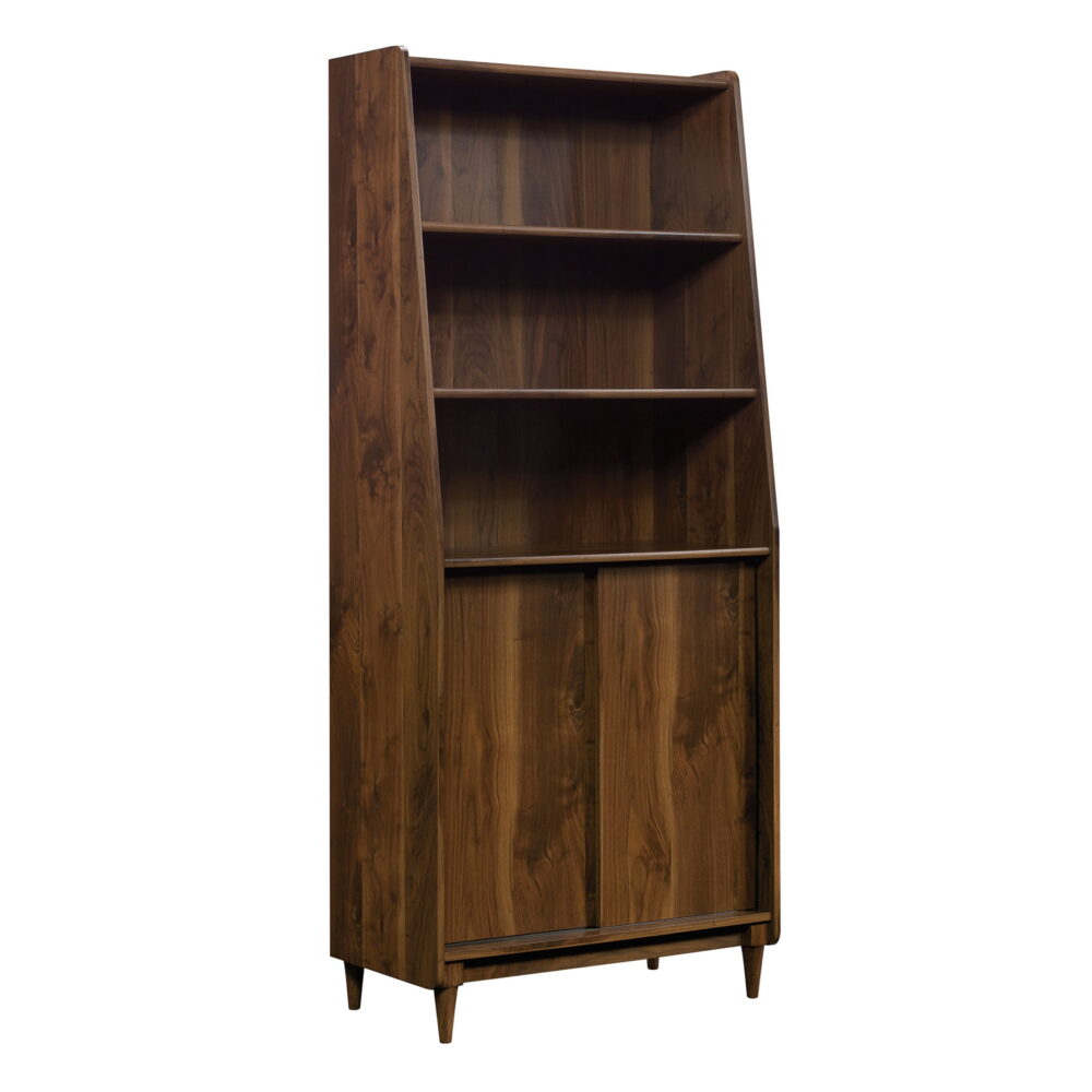 Sauder Harvey Park Wide Bookcase, Grand Walnut Finish - Image 3