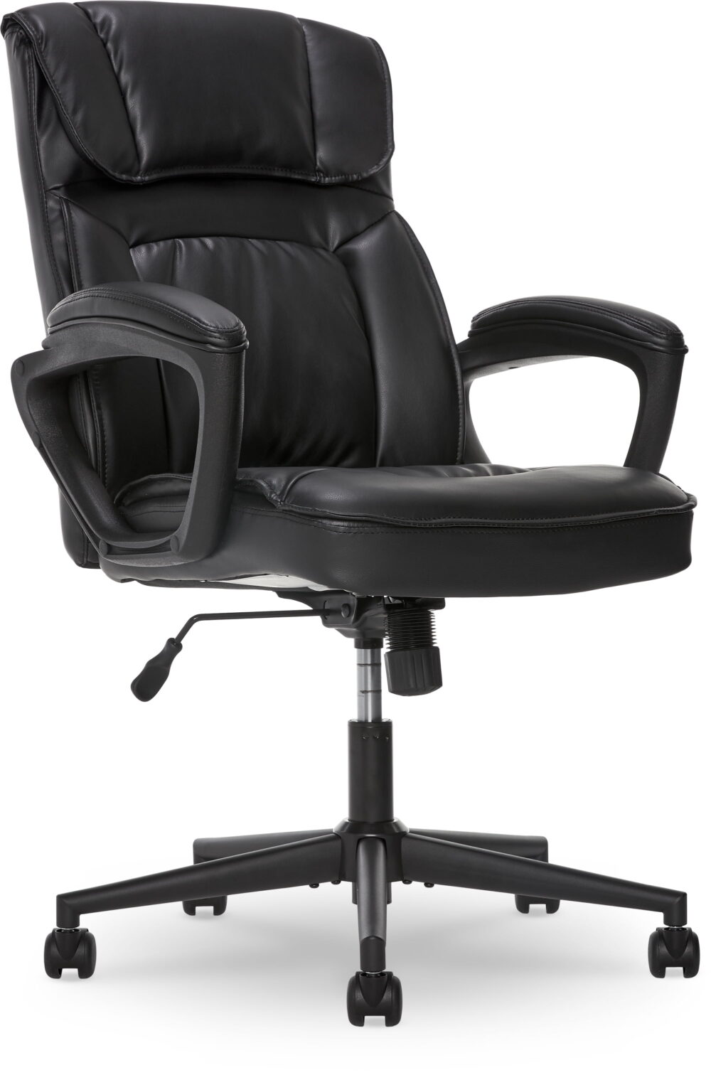 Serta Hannah Bonded Leather High Back Executive Chair with Arms - Black - Image 4