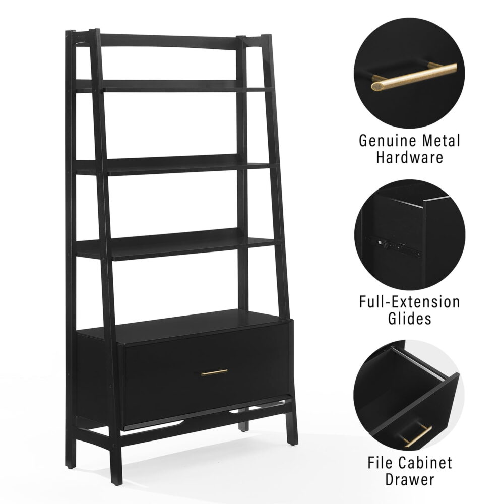Crosley Furniture Landon Large Etagere Bookcase - Image 3