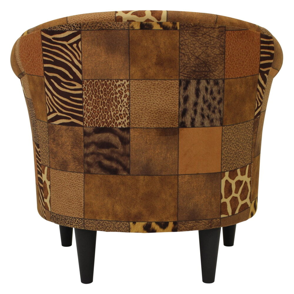 Fox Hill Trading Nikole Club Chair,  Safari Patchwork Print - Image 6